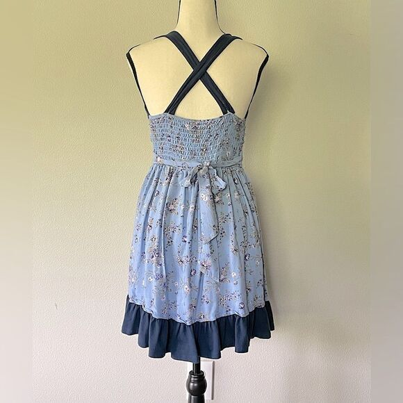 Women’s Olsenboye, Blue, Adjustable, 3-Way Strap, Knee-Length Dress. Size Large. - Picture 4 of 8